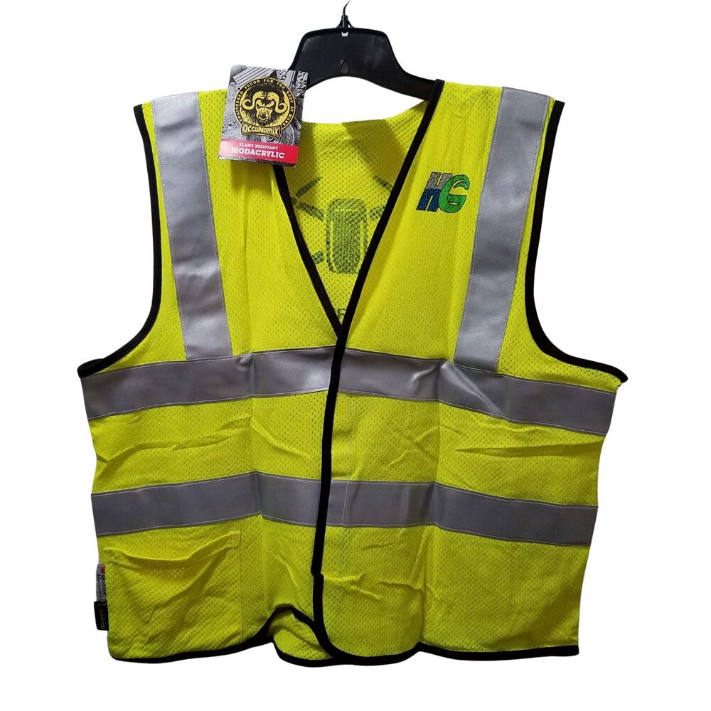 OccuNomix Flame Resistant Modacrylic Safety Vest Large ANSI FAA Drone Pilot